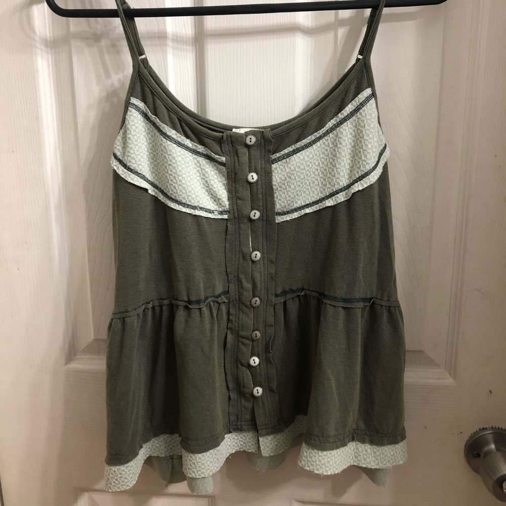 POL Green Bohemian Camisole Tank Top with Adjustable Straps - Picture 2 of 3